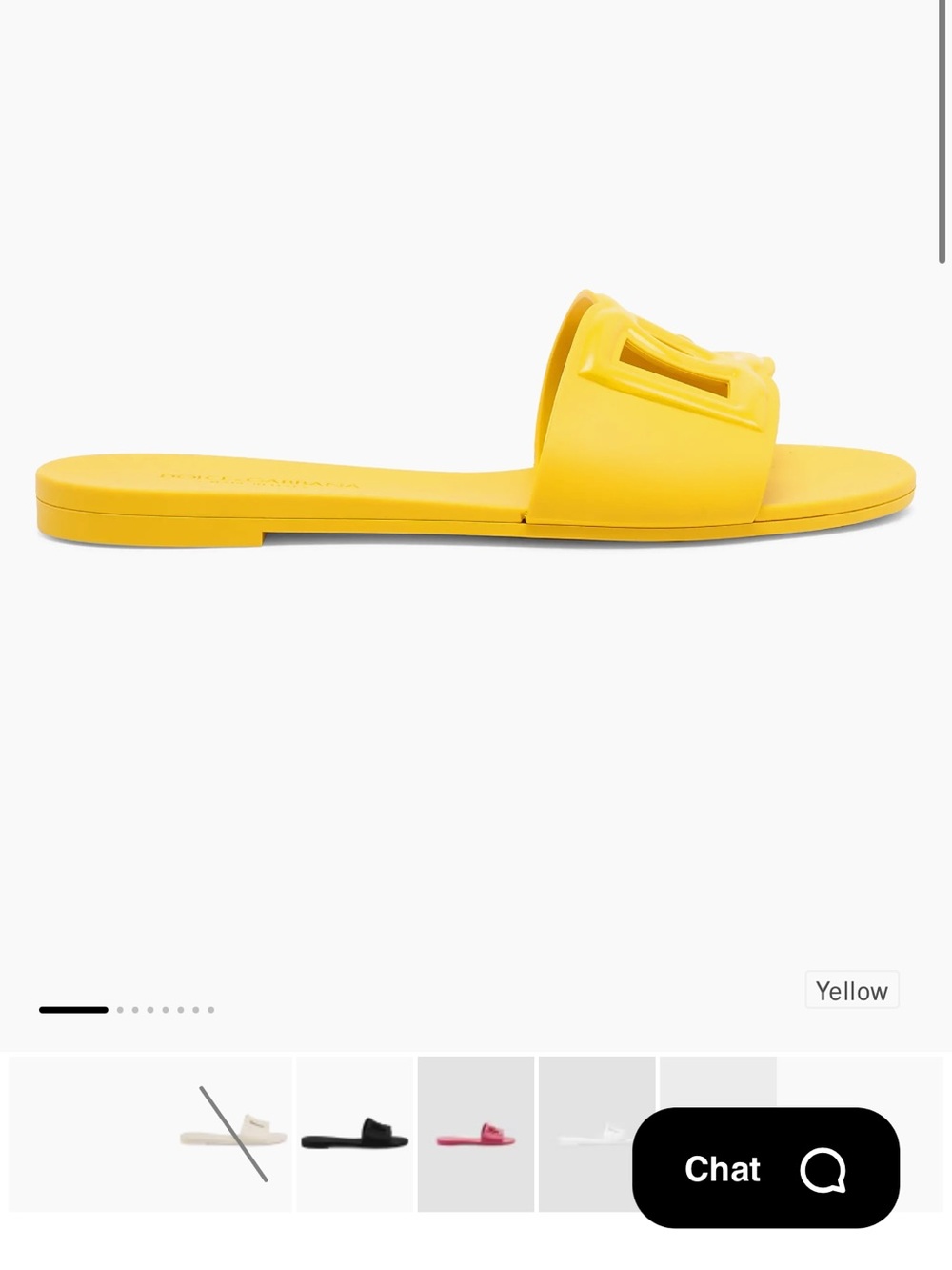 Dolce & Gabbana Yellow Logo Slide Sandals